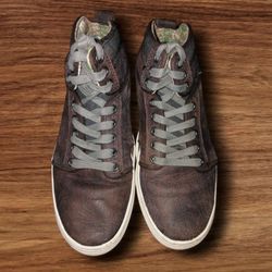 Vans classic Brown leathe Hi Tops Size 6.5