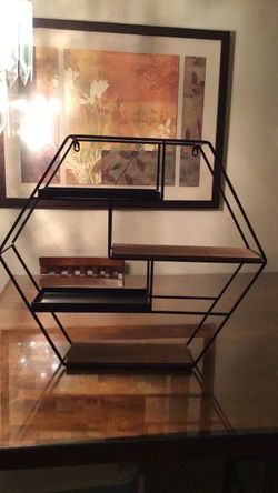 Wall  shelf  metal and wood