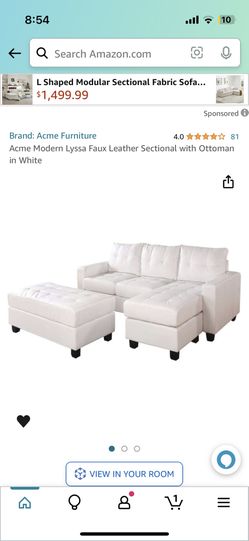 White Leathers Couch Bed 