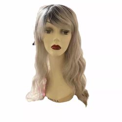 Blush Hair Fantasy Urban Wig Steel Night Long Wave W/roots Blurban New W Tags