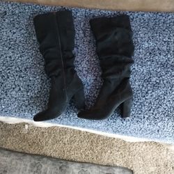 Women's  Black Felt Boots