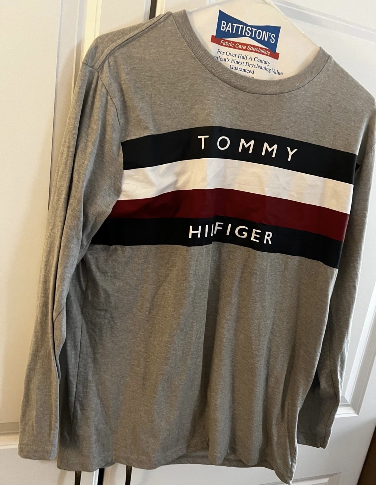 TOMMY HILFIGER Youth XL Long Sleeve T-Shirt NWOT Grey Heather