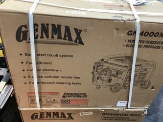 Genmax Dual 4000 Watts Generator/ 2200 PSI Pressure Washer $500