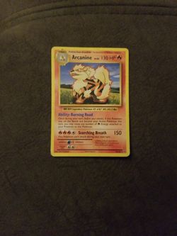 Pokemon Arcanine. Real Card 2016