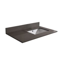 36 inch Grey Quartz Vanity Countertop with Sink(not Include Cabinet), 2336RGRSQ