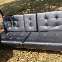 Black Futon Sofa Couch 