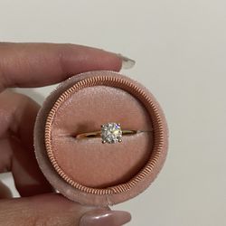 14k 1 Carat Moissanite Diamond Engagement Ring