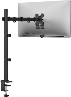WALI Tall Monitor Arm Mount for Desk for 13-34 inch Screens, 22 lbs per Arm, Single Extra Tall Monitor Mount, Full Motion W/ Tilt, Swivel, Rotation, V