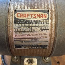1/2 HP Craftsman Electric Motor Dual shaft