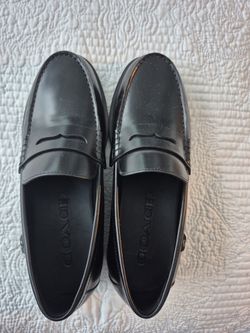 Coach Black Leather Men's Loafers. Size 9. Never Worn
