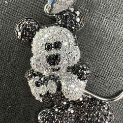 Mickey Mouse Pendant Moissanite 925 SS 1.85 ctw VVS D color