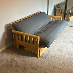 Barley Used Expensive Futon With Pull Out Drawers And Newer Mattress