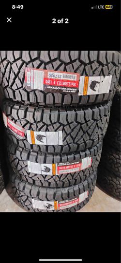 LT35x12.50R17     Set of 4    Nitto brand