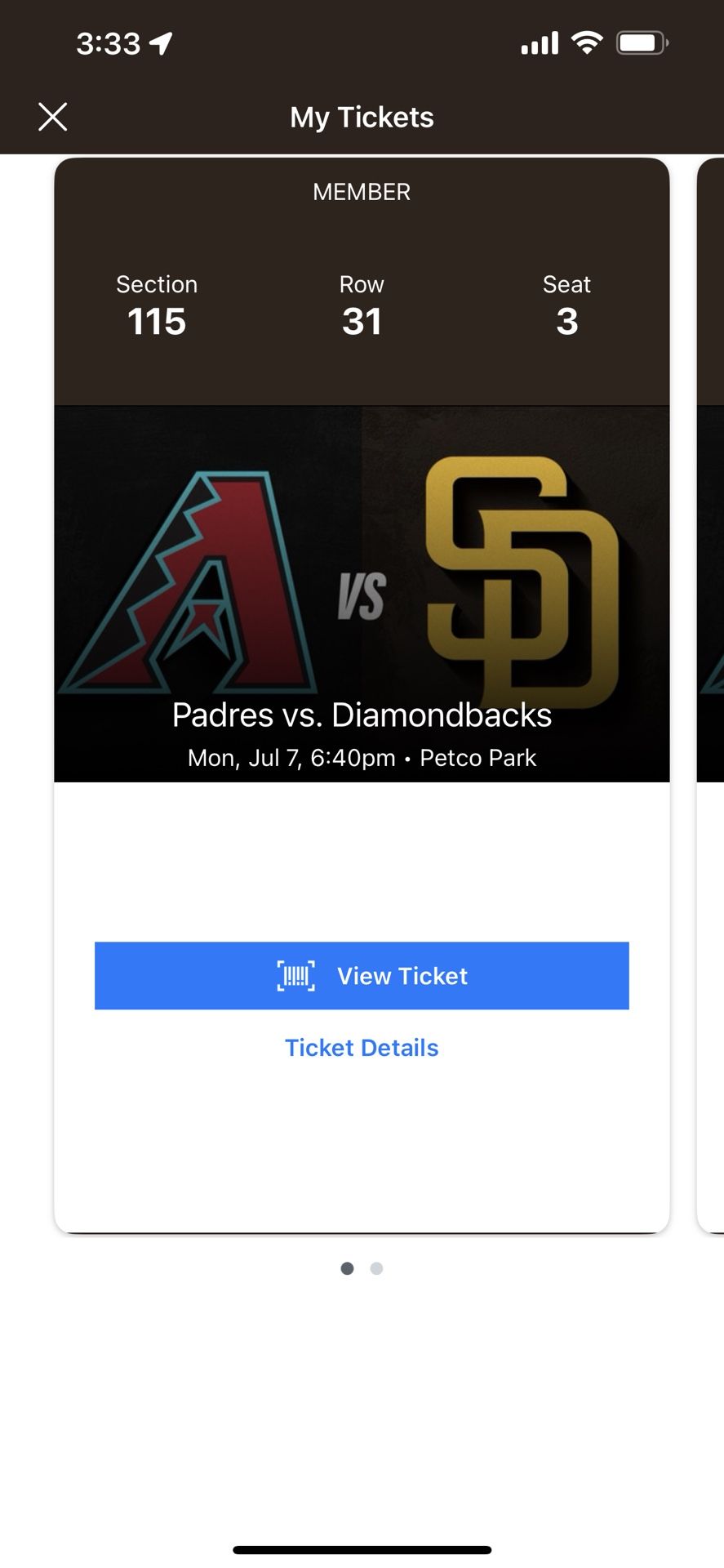 Padres vs Diamondbacks Monday July 7th