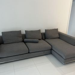 Grey 2 Piece Sectional / couch 