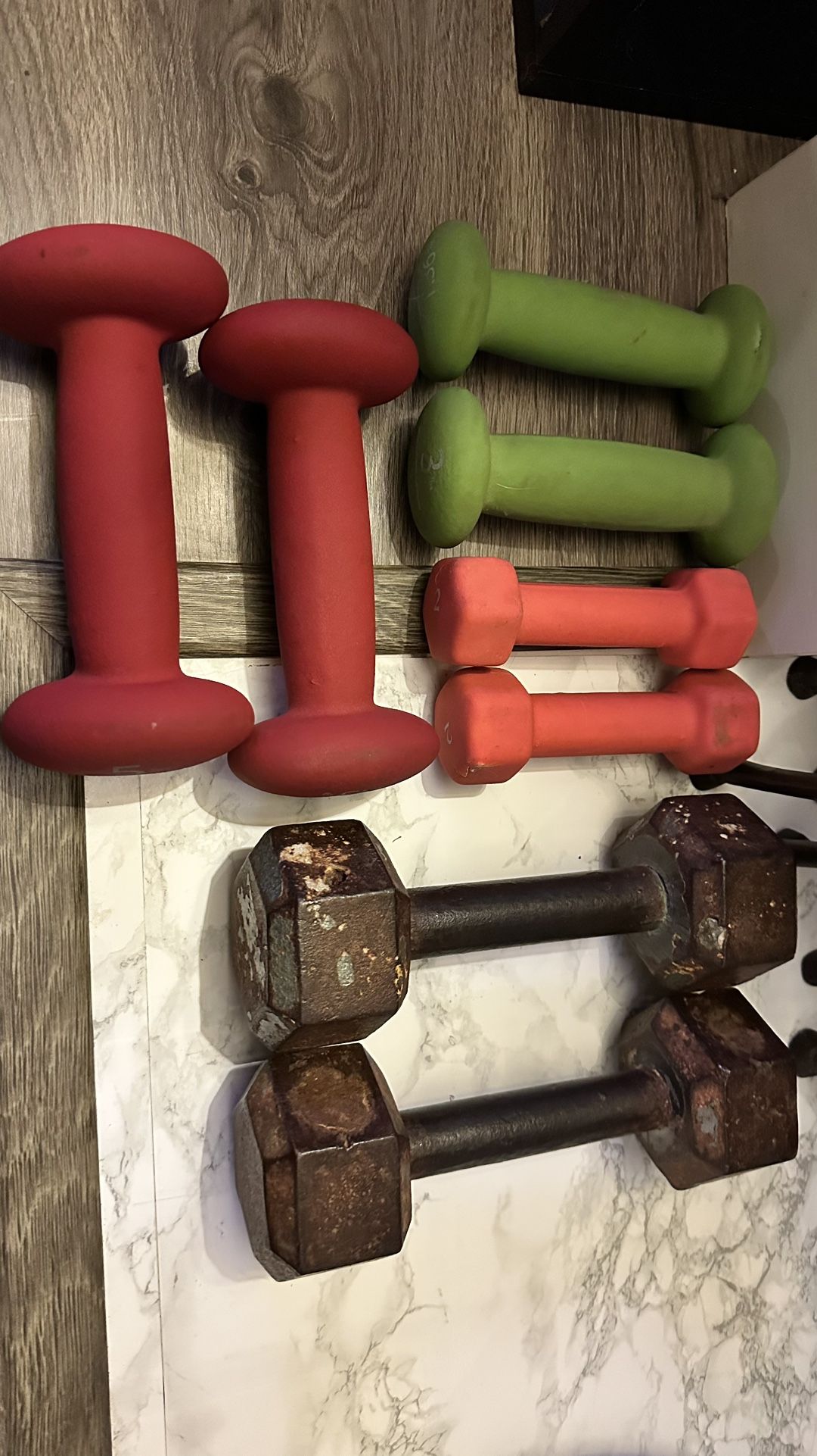 Dumbbell Hand Weights - Various Weights.
