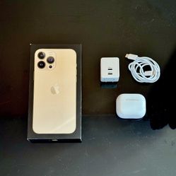 iPhone 13 Pro Max 1TB Gold BUNDLE - Box Included