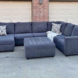Large Dark Gray U Shape Sectional