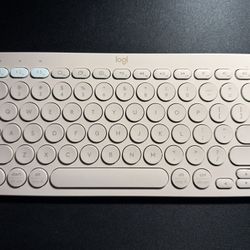 Light Pink Logitech K380 Multi Device Bluetooth Keyboard 