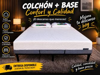 Brand new King size memory foam mattress and box spring free delivery depends on location