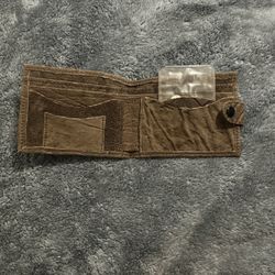 Mens Leather Button Wallet Key Holder