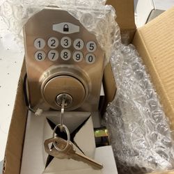 Defiant square elctronic keypad deadbolt new whit key 