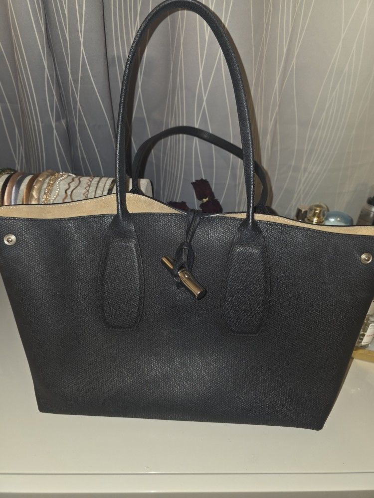 Longchamp Leather Tote  Bag