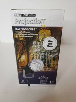 KALEIDOSCOPE PROJECTION LED LIGHT--WHITE--TURNING-SWIRLING 35074