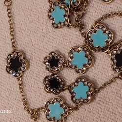 Heidi Daus - Gold Tone Necklace& Earrings