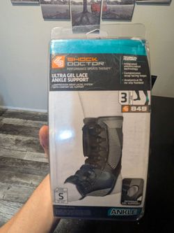 Shock Doctor 849 Ultra Gel Lace Ankle Support Size Small Level 3 New