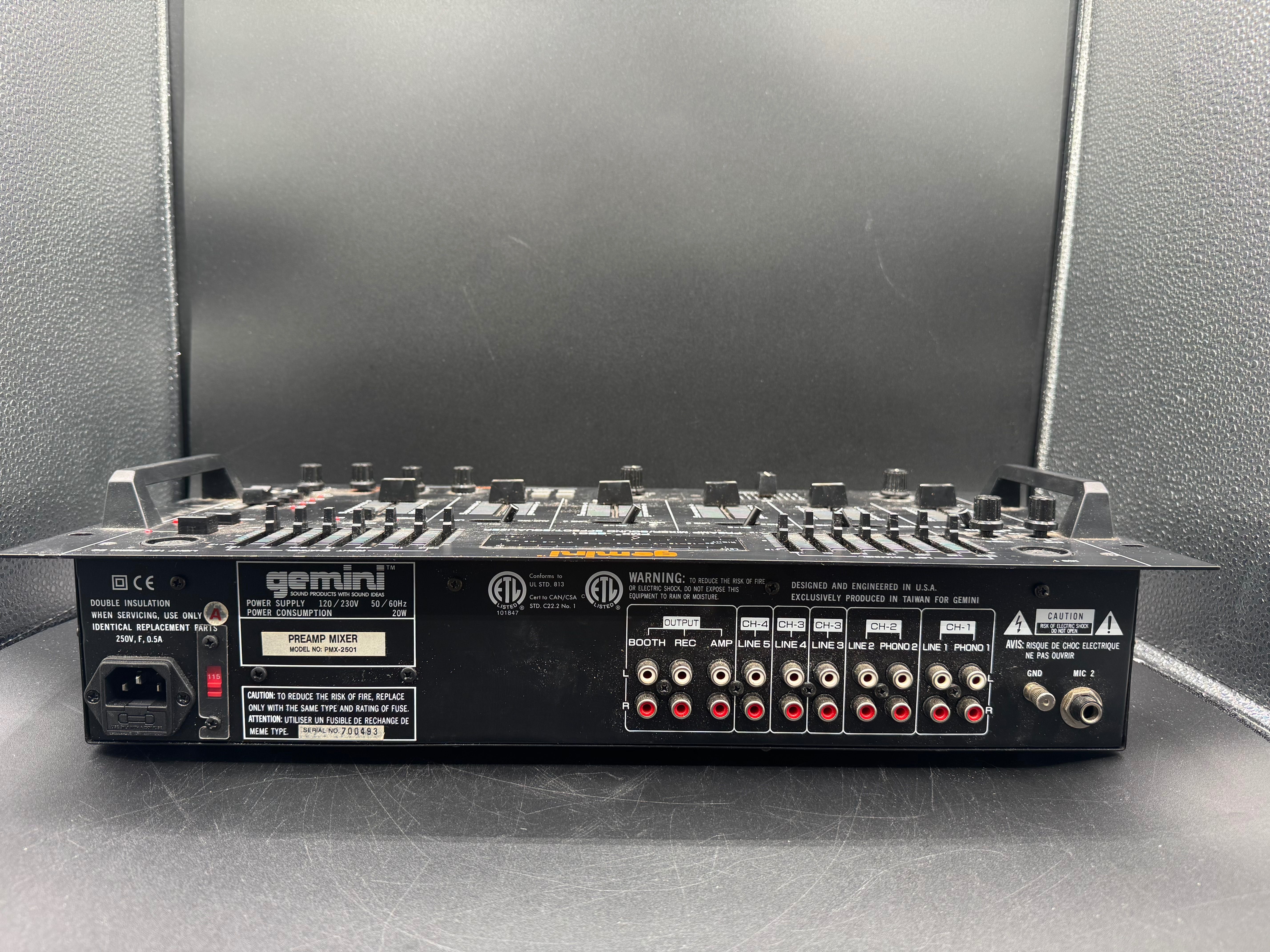 Gemini PMX 2501 Preamp Mixer / Sound Effect Equalizer – Fully