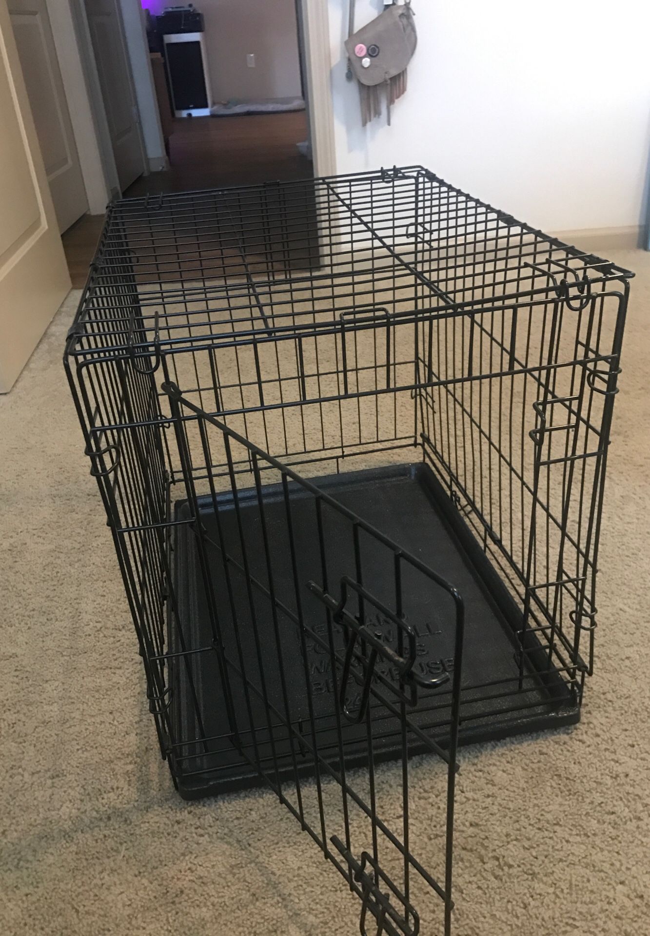 Small Medium Dog Crate 17"W x 24in L x 18.5" H