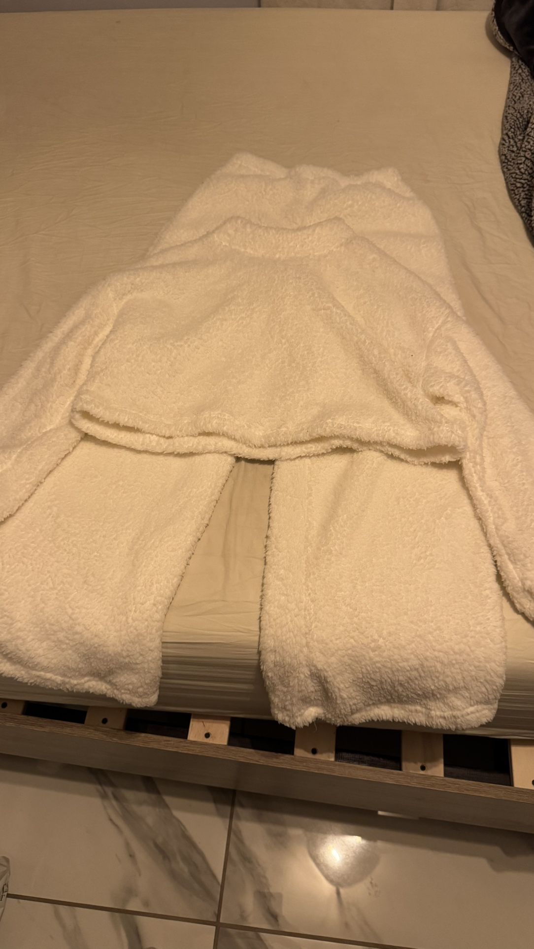 White Fleece Sweats