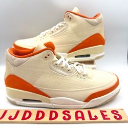 Nike Air Jordan 3 Retro TEX Starfish Fossil IH7694-200 Women’s Sz 13.5/Men’s Sz 12