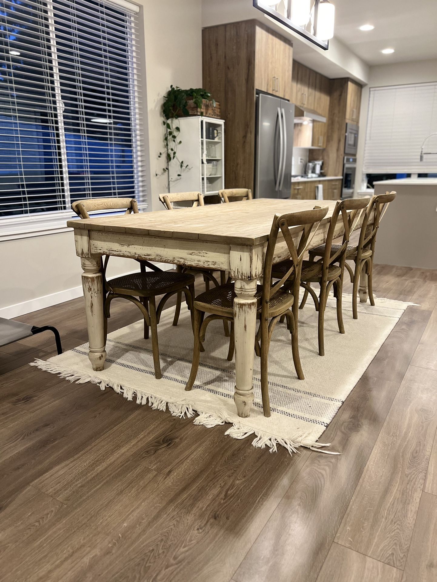(Authentic) Restoration Hardware (RH) Farmhouse Table & Madeleine Chairs (6)