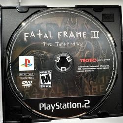 Fatal Frame 3: The Tormented PlayStation 2 PS2 Loose Clean Disc Only !! 🔥