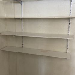 Four wall mounted shelves 