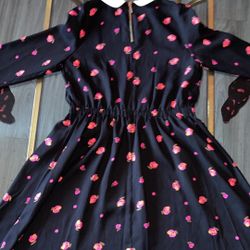 Juicy Couture  Womens  Black Floral Dress