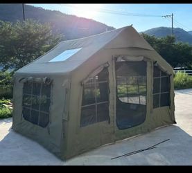 Brand New Inflatable Air Tent – 11.8’ x 8.2’ x 7.5’ (360 x 250 x 230 cm) - Forest Green