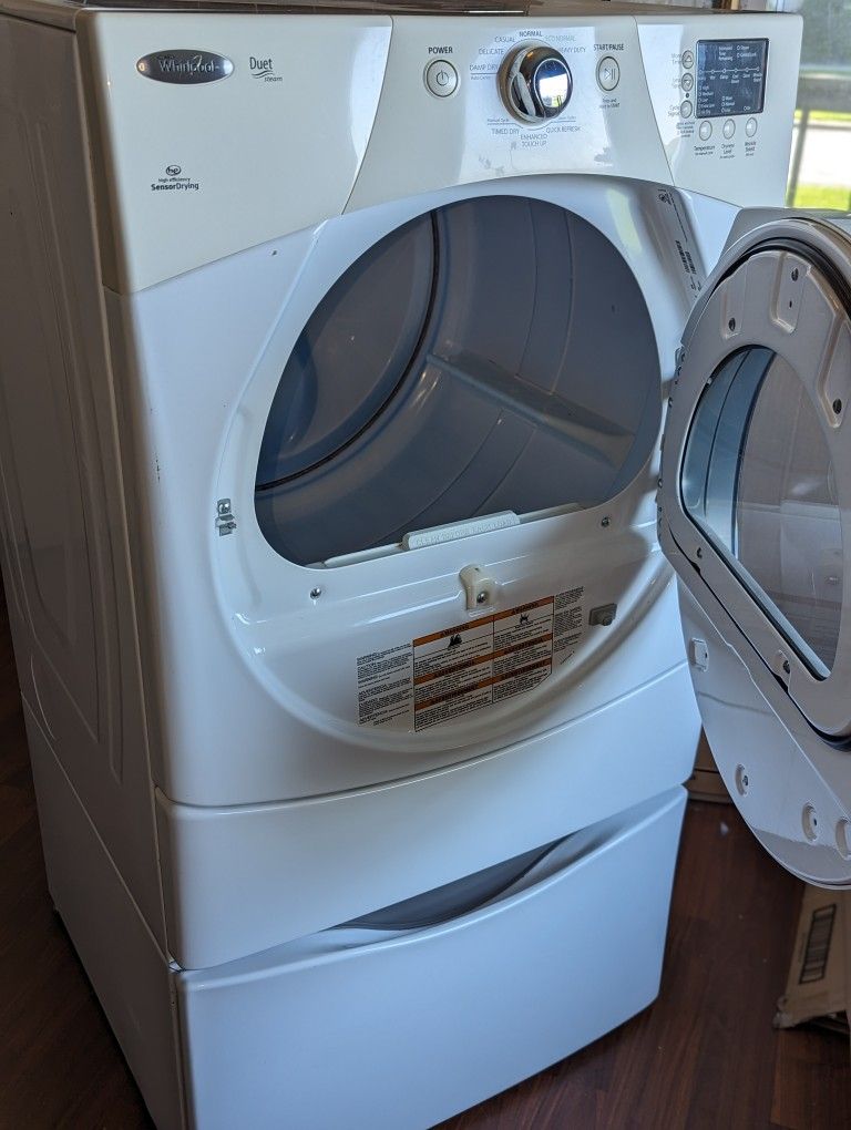 Whirlpool Duet Dryer & Pedestal 