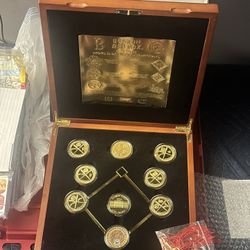 Boston Red Sox 6 Time World Series Champions commemorative coin set in original display case