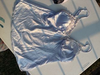Size L Light Blue Satin Lace Cami Top