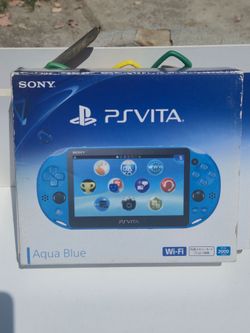 Sony PS Vita 2000 Aqua Blue (PCH-2000 ZA23) CIB + 256GB SD & Case - FOR PARTS / REPAIR - $115 OBO