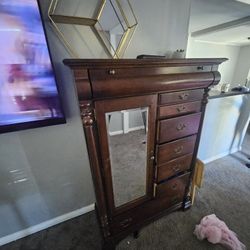 Wood Dresser With Mirror