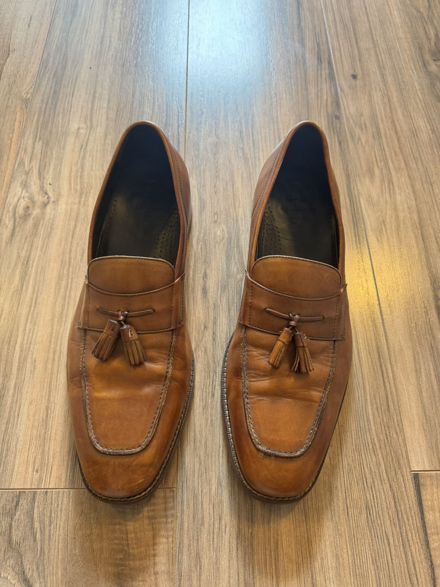 Cole Haan Brown Leather Tassel Loafers