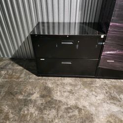 black filing cabinet