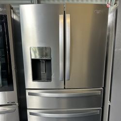 🔹Whirlpool 4 Door Stainless Steel Refrigerator🔹comes With 60 DAY WARRANTY DAY WARRANTY 📍5200 E 10TH AVE TAMPA FL 33619📍