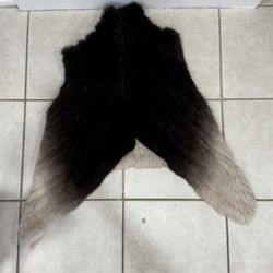 La Fiorentina Rabbit Fur Tan And Brown. Size NS . New Open Box 