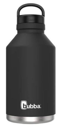 bubba Growler Stainless Steel Water Bottle Wide Mouth Rubberized Licorice, 64 fl oz.