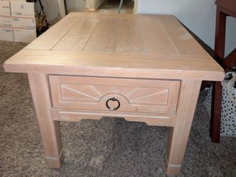 Wood small end table